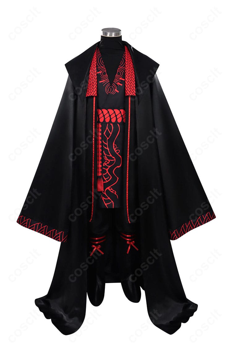 ジア・チォウ コスプレ衣装の正面全体（マント・コート・コルセットベルト含む）