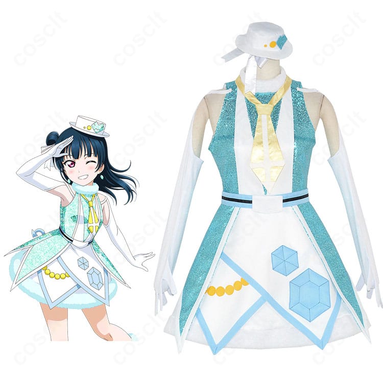 津島善子『聖なるリトルデーモン』コスプレ一式を着用したモデルの全身イメージ