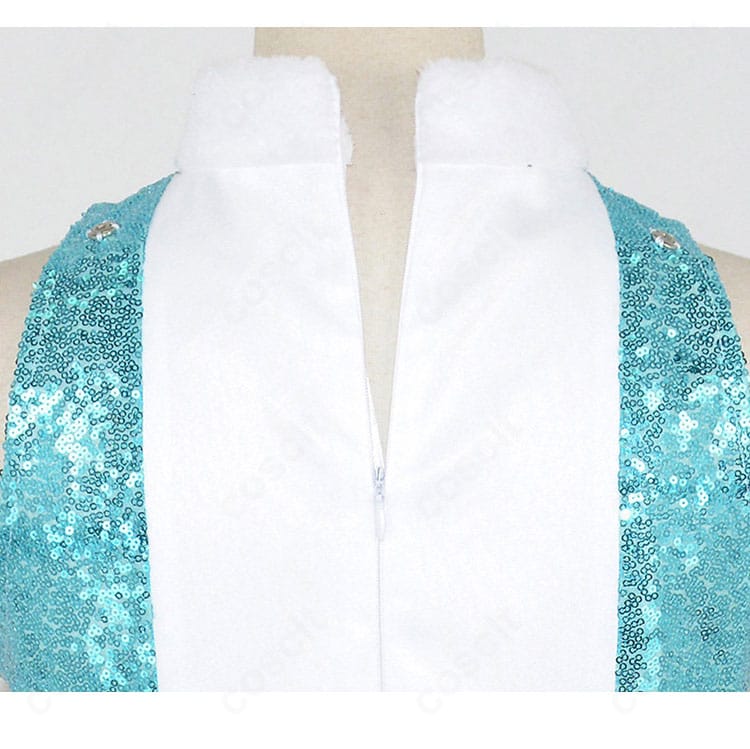 津島善子『聖なるリトルデーモン』コスプレ 背面ファスナーと装飾の近接ディテール