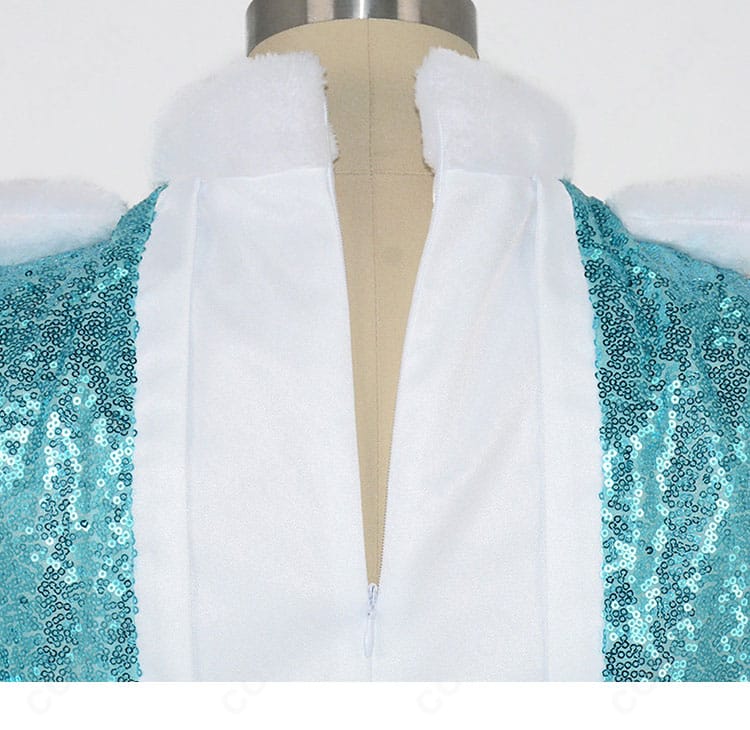 背面ファスナー周辺の作りと縫製ディテール