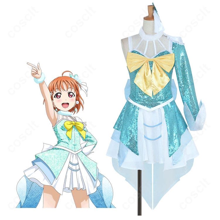 高海千歌『みんなのパワー』コスプレ一式を着用した全身イメージ