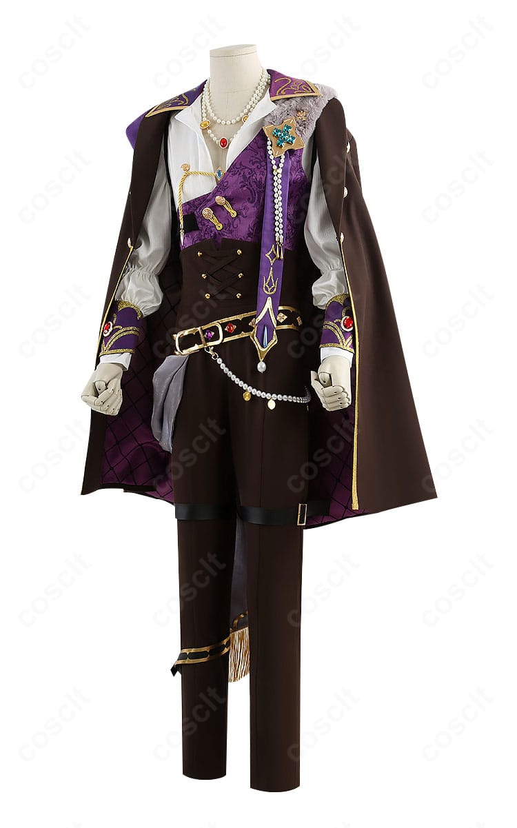 ロイヤルフラッシュ衣装の左側面シルエットと袖口の意匠