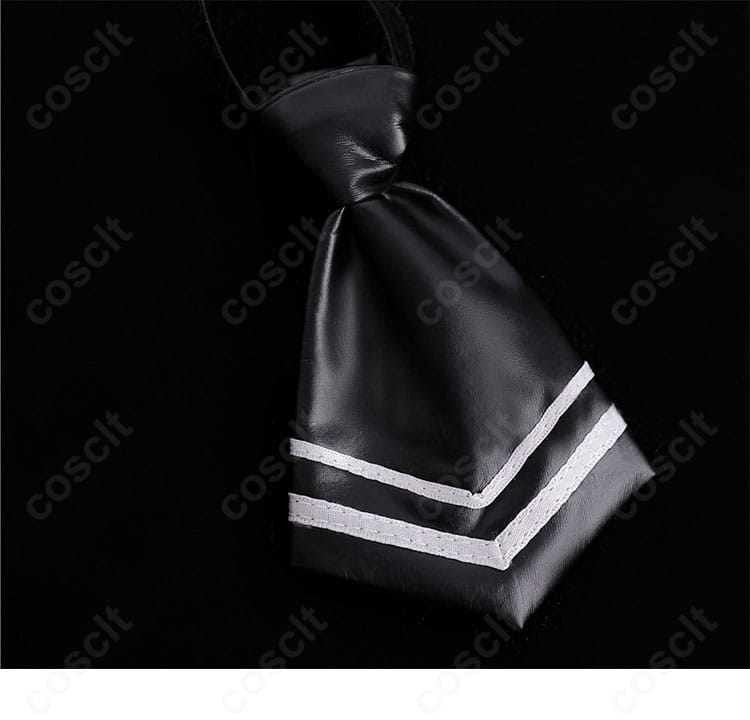 ブラン 逆バニー衣装 黒色ネクタイのディテール