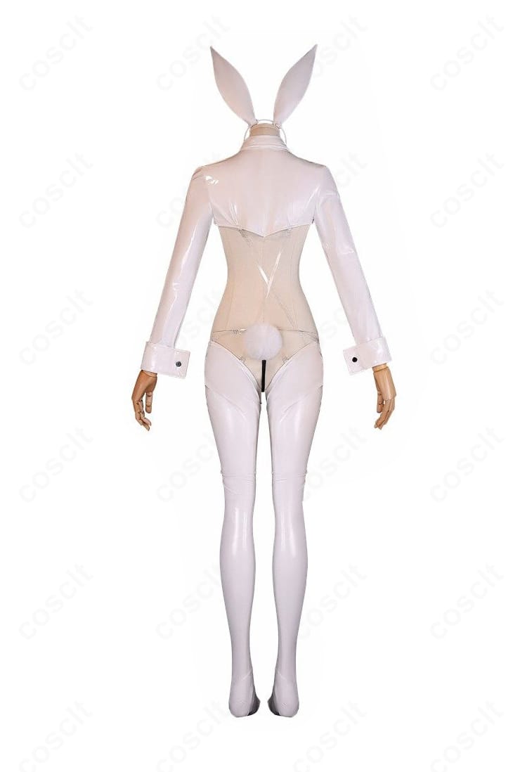 勝利の女神：NIKKE ブラン 逆バニー衣装の側面シルエット写真