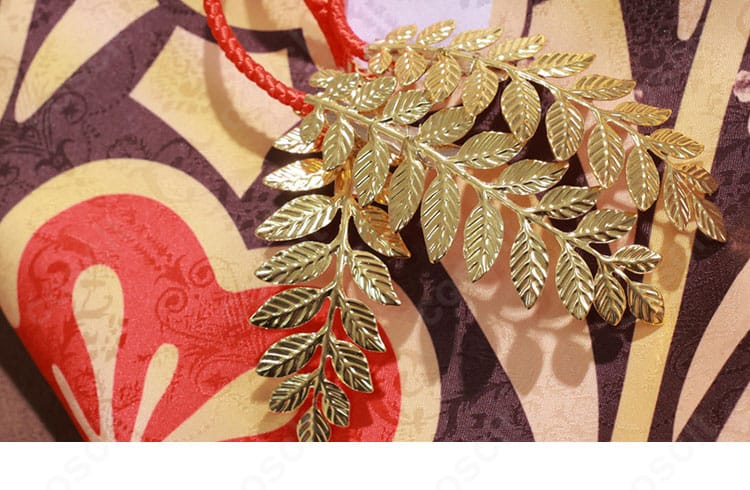 百鬼あやめ衣装 葉飾りモチーフの立体感と色味