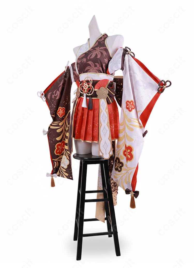 百鬼あやめ 7周年記念衣装 左側面シルエットと腰飾りの配置