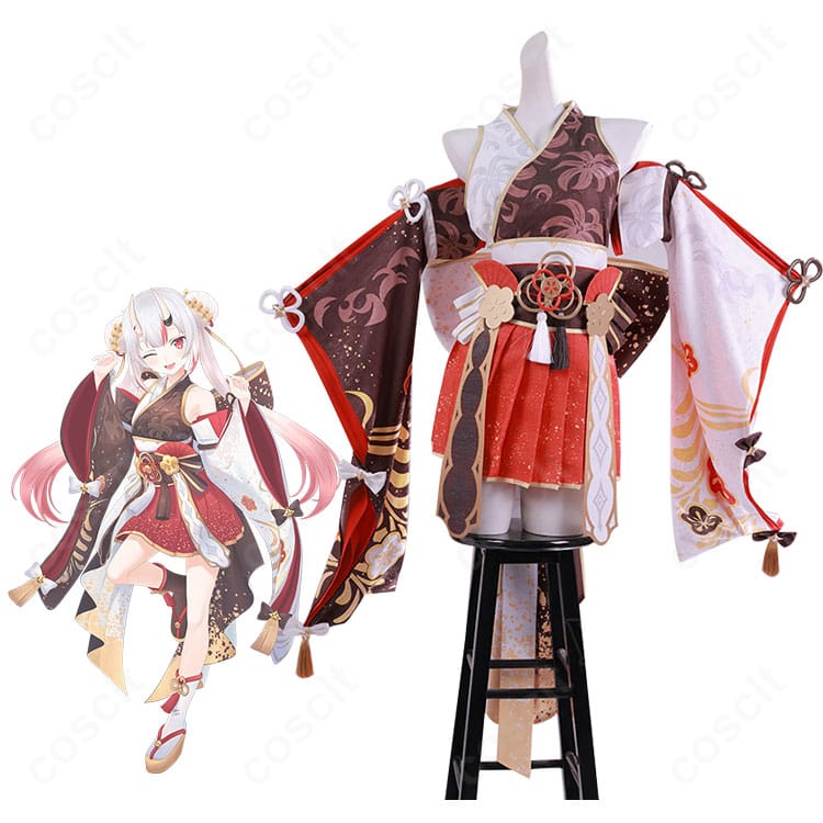 百鬼あやめ 7周年記念 天女繚華・花吹雪 衣装を着用した全身イメージ