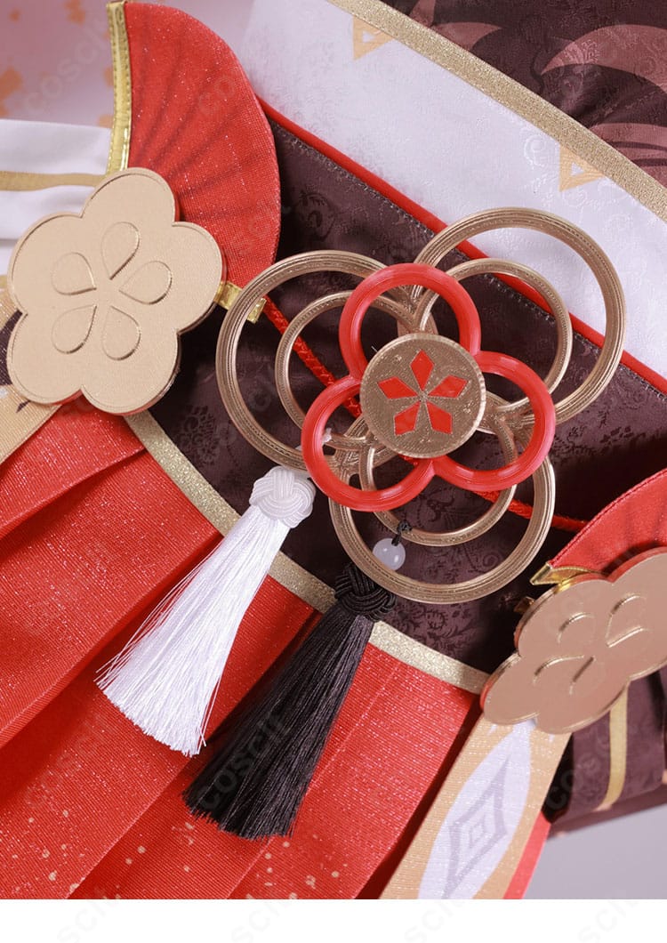 百鬼あやめ衣装 コルセットベルト（帯）表面の意匠と留め具