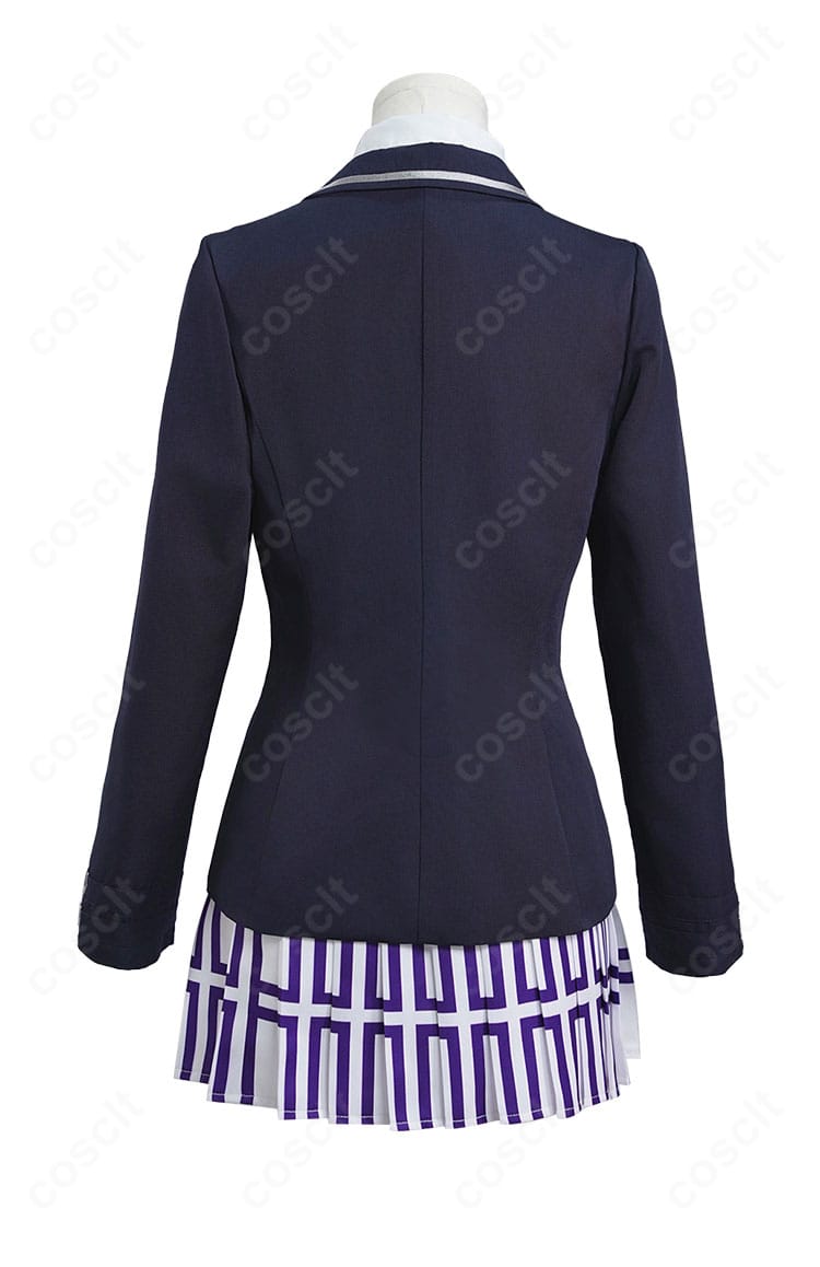 HK416 緋染め薄桜 コスプレ衣装の背面。コートの背面パネルとスカートの落ち感、ウエストラインの確認用。