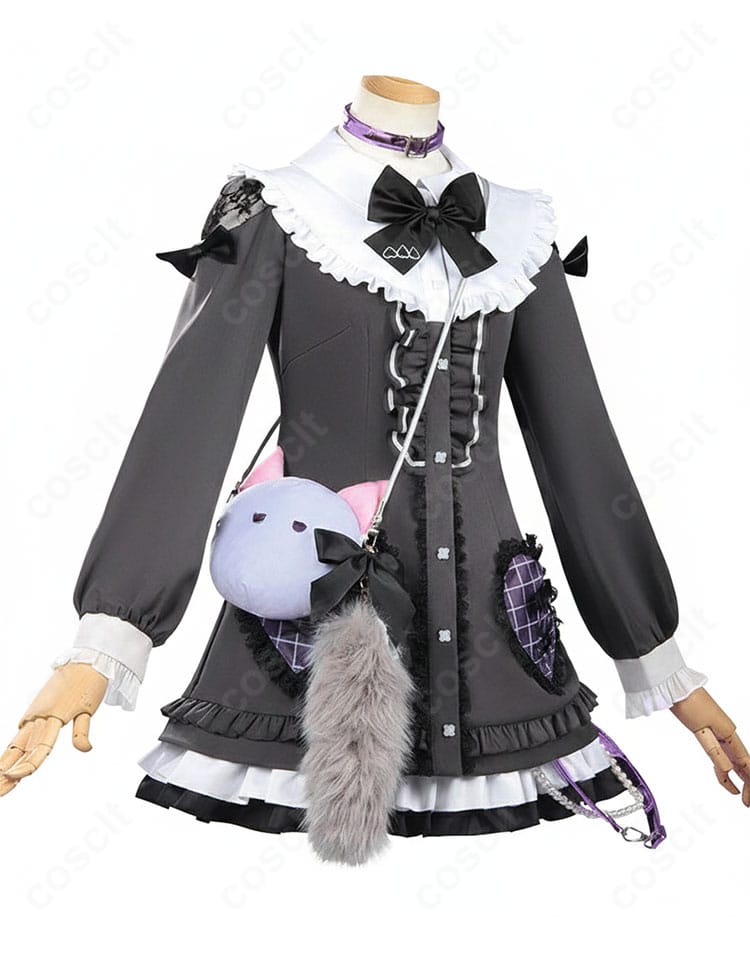 東雲絵名 キャットラビング衣装の横から見たシルエット