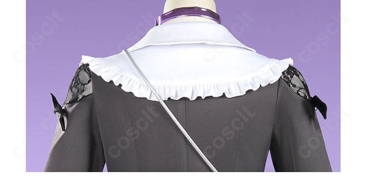 キャットラビング衣装の背面パーツと留め具の細部