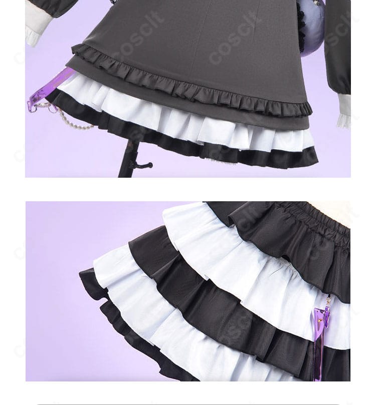 キャットラビング衣装のスカート裾飾りのクローズアップ