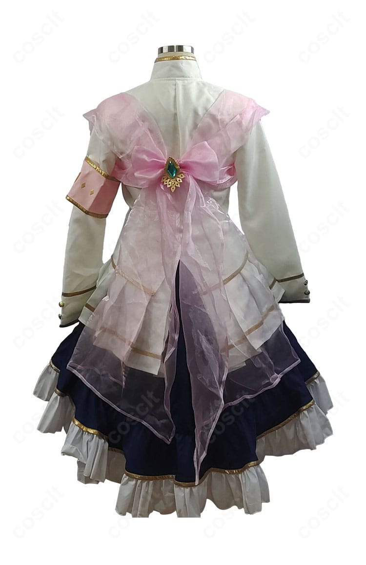 キングヘイロー 勝負服の背面装飾ディテール。リボンやトリムの縫製が分かるクローズアップ