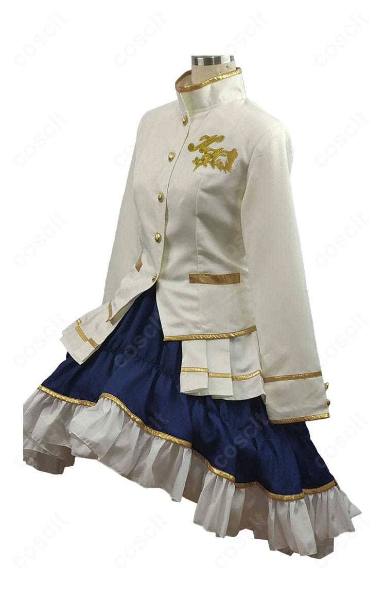 キングヘイロー 勝負服の衣装側面。シルエットとサイドのトリム配置を示す画像