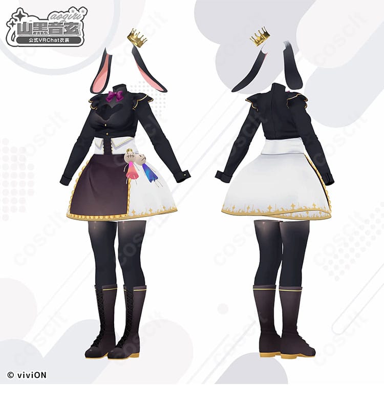 山黒音玄 初期衣装コスプレの側面シルエットとラインの見え方