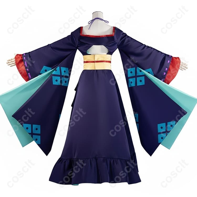 COSCLT 和風ファンタジー紫ドレス｜高発色で撮影映え、長時間も快適なコスプレ衣装 - 4枚目の画像