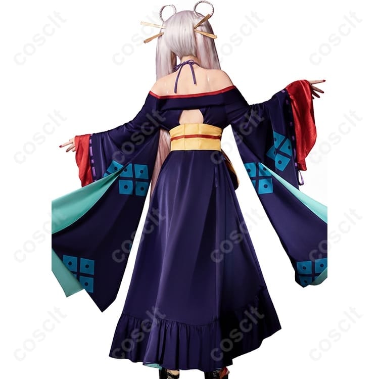 COSCLT 和風ファンタジー紫ドレス｜高発色で撮影映え、長時間も快適なコスプレ衣装 - 2枚目の画像