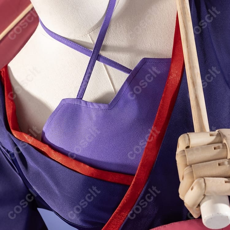 COSCLT 和風ファンタジー紫ドレス｜高発色で撮影映え、長時間も快適なコスプレ衣装 - 5枚目の画像