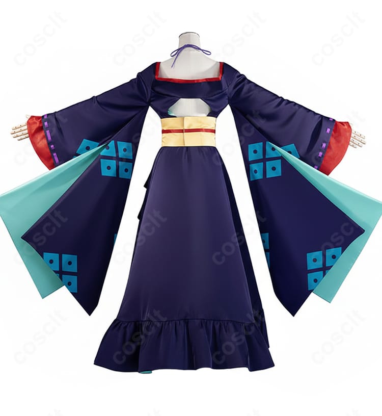 背面装飾ディテールの近接写真（リボンとメタリック装飾）