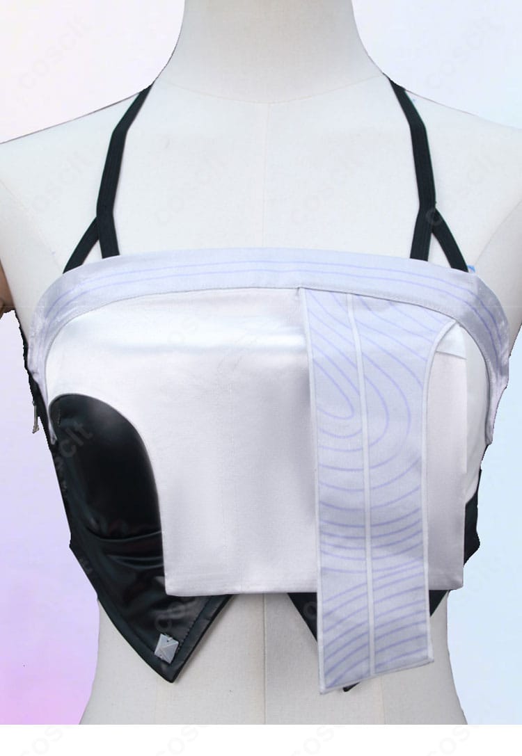 上衣の各種装飾の集合ディテール。素材感と立体パーツの配置