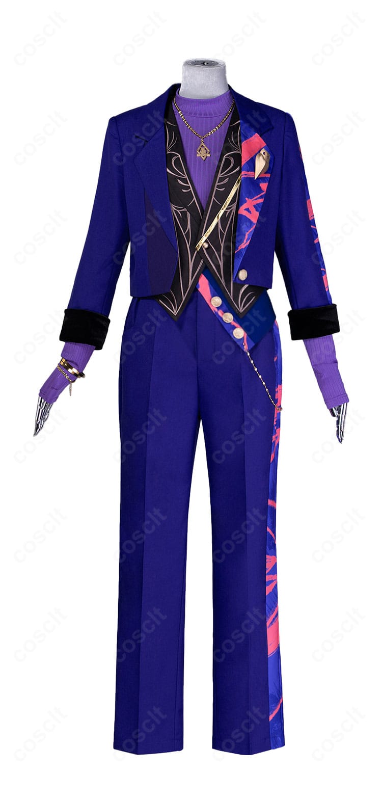 天馬司［絶望に潜る］コスプレ衣装の正面全体。コートのラインとベストの配色を確認可能。