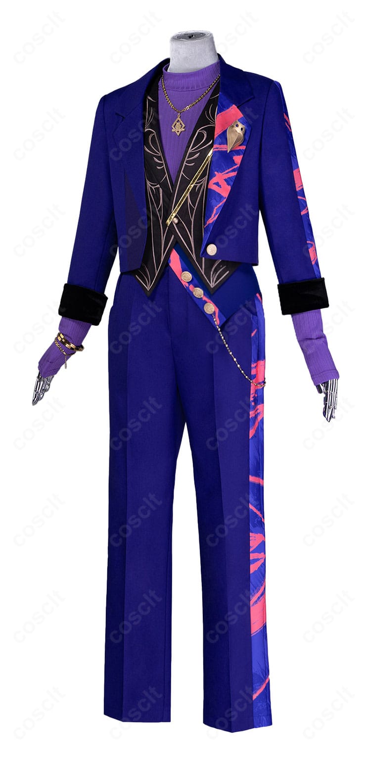 天馬司［絶望に潜る］衣装の側面。コートのシルエットと腰布の落ち感が見える角度。