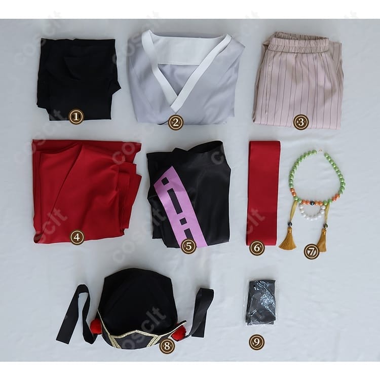 童磨 幼少期 コスプレ衣装｜和装の細部まで高再現、軽量で動きやすく撮影にも最適 - 5枚目の画像