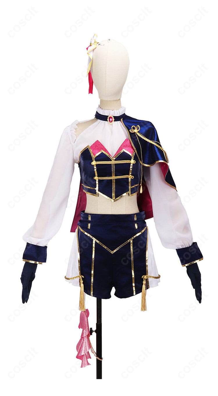 倉持めると Idios共通衣装の正面全身カット（マントとビスチェのシルエット）