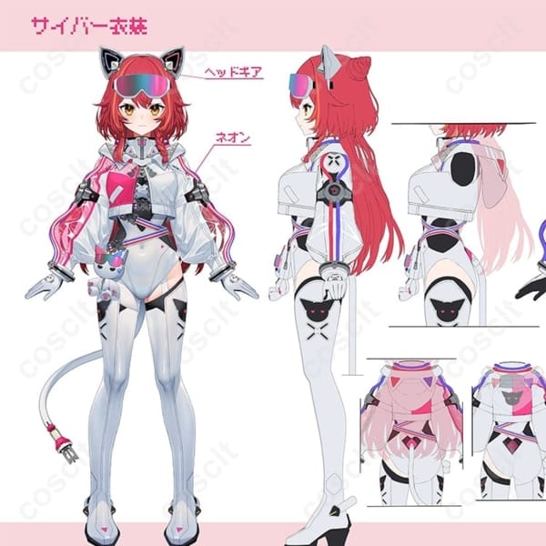 ぶいすぽっ! 猫汰つな 新衣装サイバー衣装｜高再現シルエットで撮影映え、着脱もスムーズ