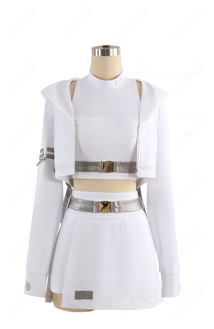 アクセラレイト衣装の正面全体。ジャケット・ベスト・スカート風ショートパンツのシルエットを確認できる画像