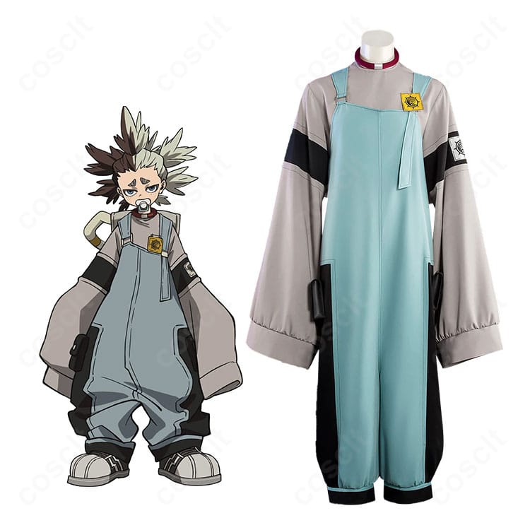 ディア・サンタ コスプレ衣装を着用した全身イメージ。サロペットとトップス、レッグポーチ、リュックのバランスが分かる正面スタイル