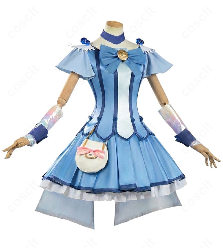 キュアビューティ衣装の側面シルエットとレッグカバーの見え方