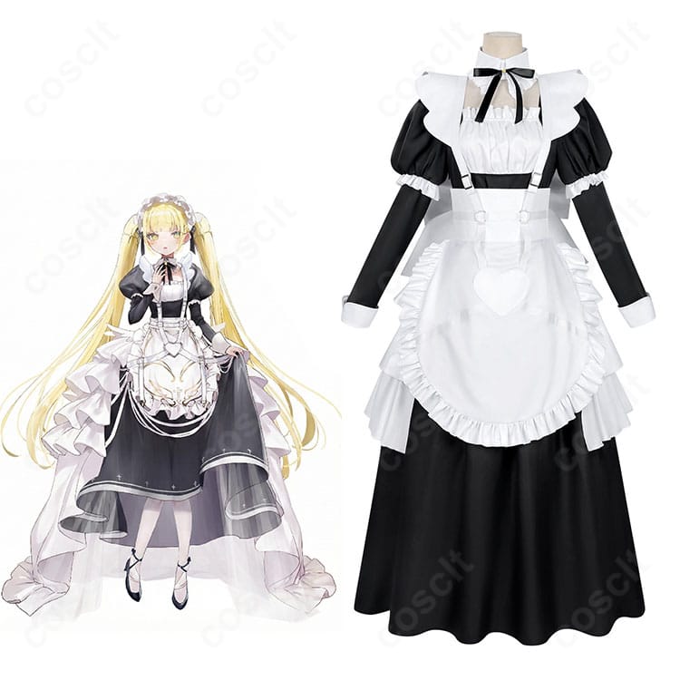 金子(キンコ)ゴーストハウス版メイド衣装を着用した全身イメージ