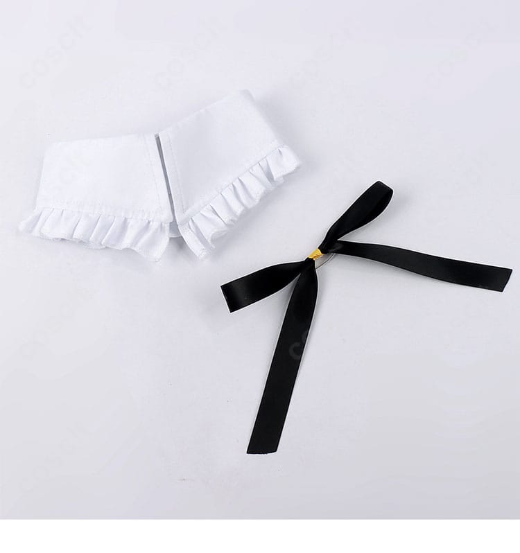 首元リボンとつけ襟の質感アップ