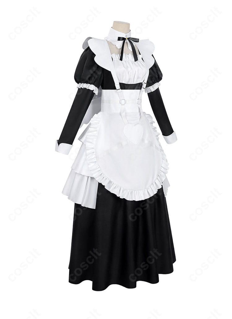 スカートの広がりと袖ラインが見える側面カット