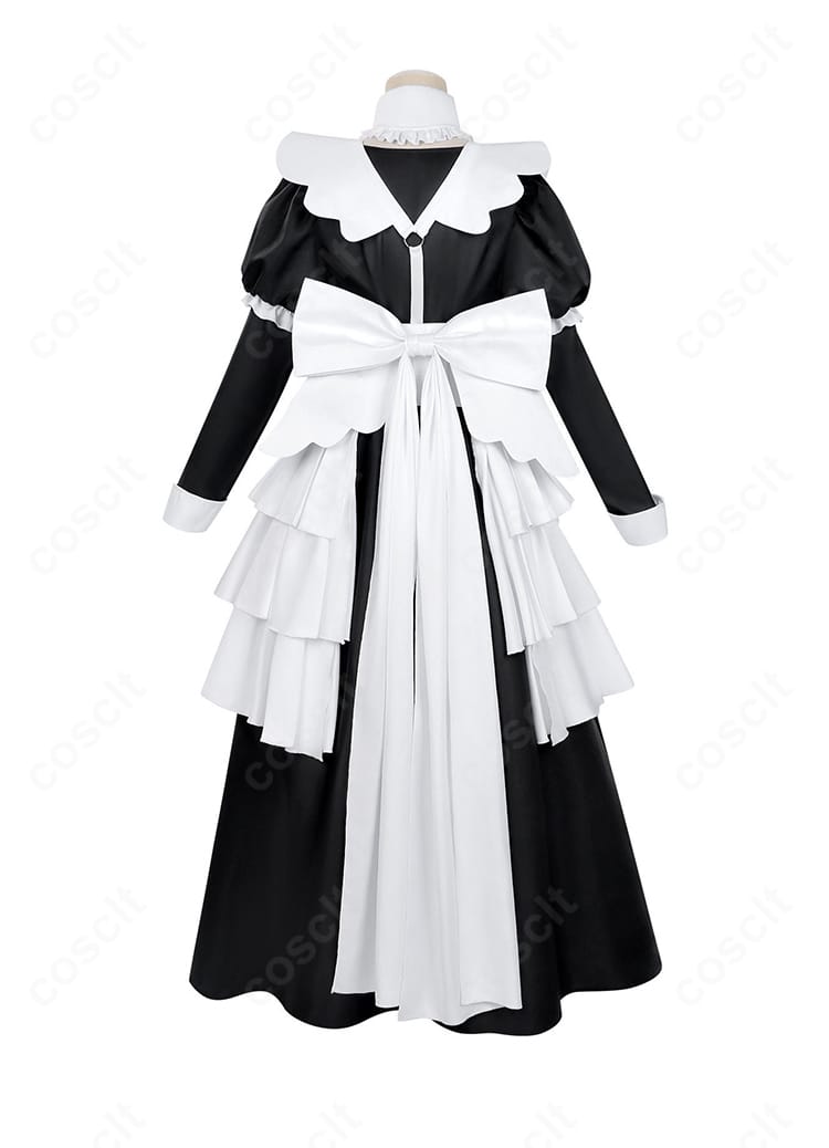 背面ファスナーと大きな蝶結びが見える後ろ姿