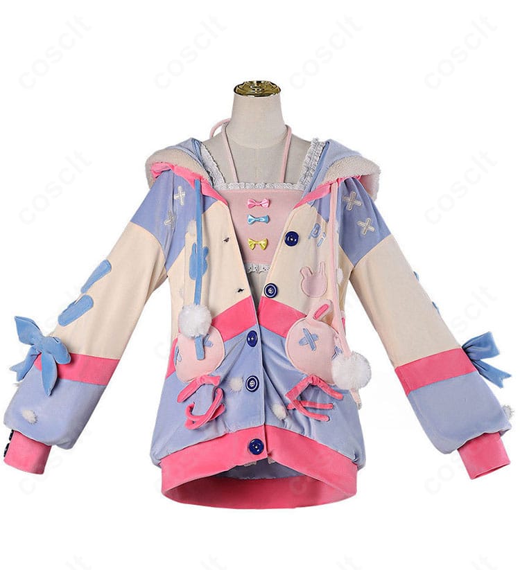 ピッパ風コートとインナー・ショートパンツの正面全体画像