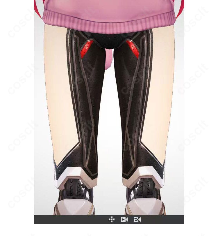 ロボ子さんV3衣装の脚部アクセサリー正面ディテール