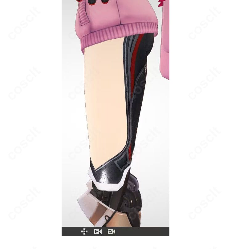 ロボ子さんV3衣装の脚部アクセサリー右側ディテール