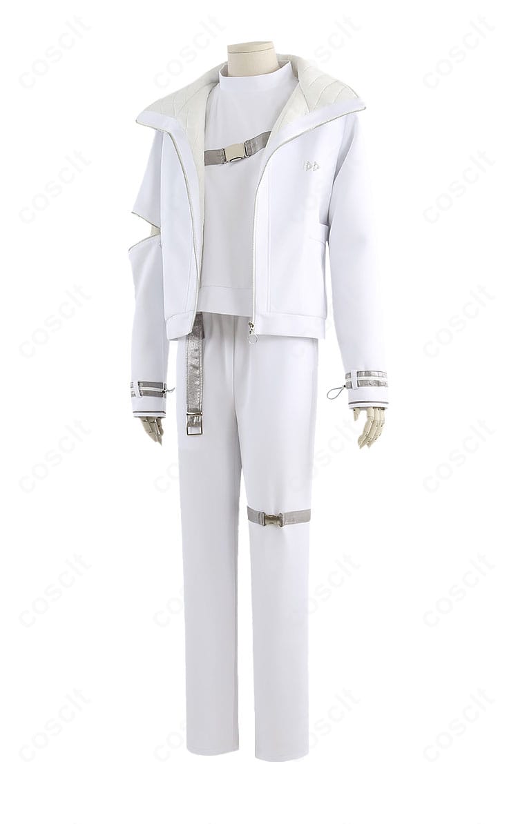 青柳冬弥 アクセラレイト衣装の左側面。ベストのフィット感とパンツラインを強調。