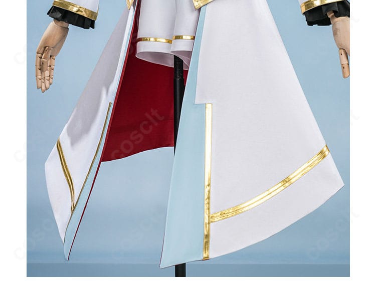 コート裾の意匠ディテール。ヘムラインの装飾とハリのある形状を示すクローズアップ。