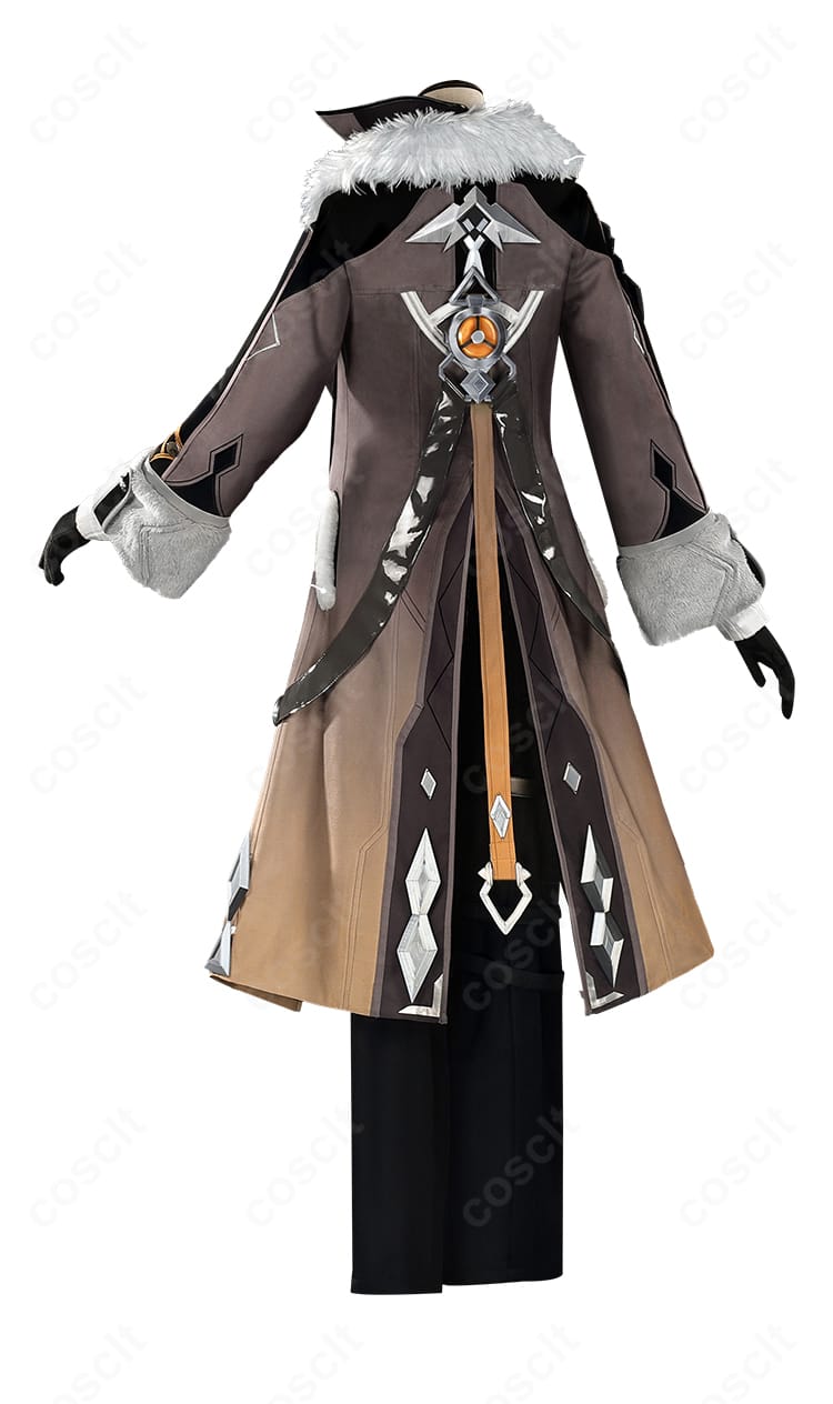 原神 イルーガ コスプレ衣装の背面。背中リボンと背中飾りの配置が分かるカット