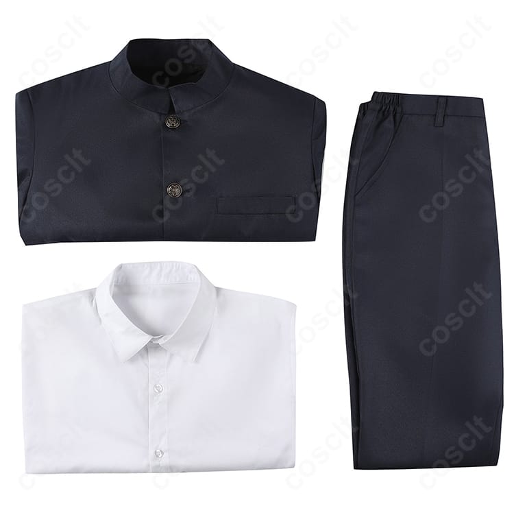 サイレントヒルf 岩井修 コスプレ衣装 3点セット内容レイアウト（コート・シャツ・ズボン）