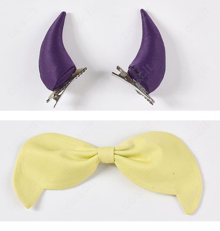 髪飾りと角のディテール(固定部・質感・カラー)