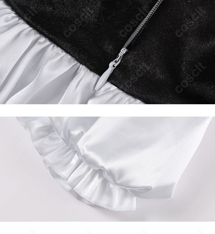 スカートのファスナー構造と裾レースのディテールアップ