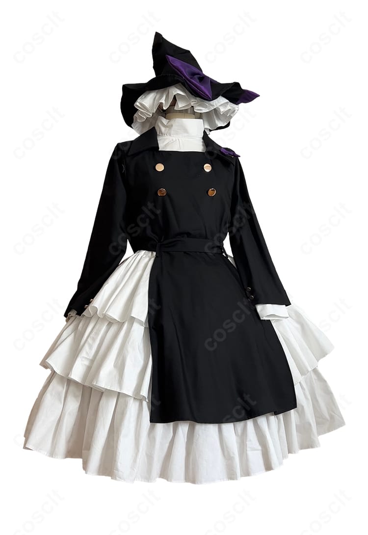 東方Project 霧雨魔理沙 二次創作アレンジ衣装のディテール。フリル使いとライン配置、普段使いにもなじむ上品なアレンジを写した商品画像。