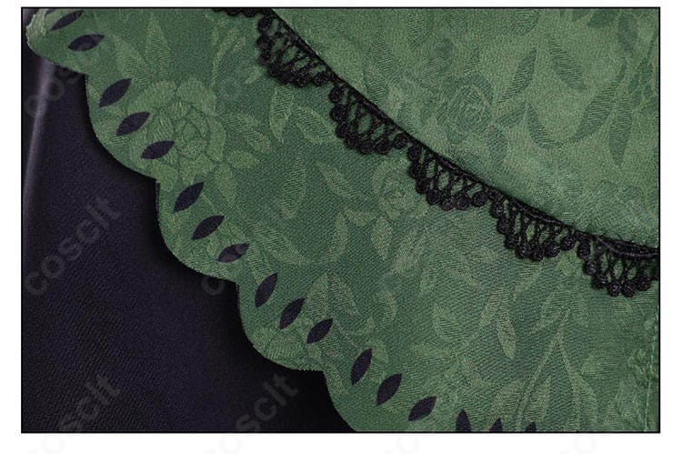 衣装の模様装飾ディテール|柄の表情とステッチが見える画像