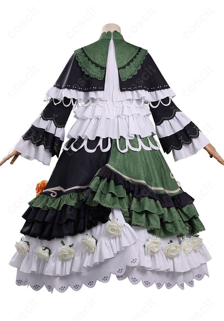 遠野ハンナ衣装の背面カット|背中の留め具と腰蝶結びの見え方