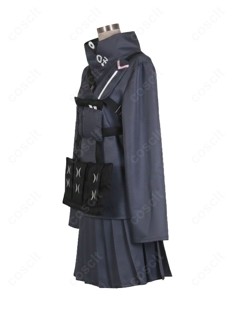 MDR 通常衣装の留め具・ファスナー付近のディテール。着脱導線を示すカット