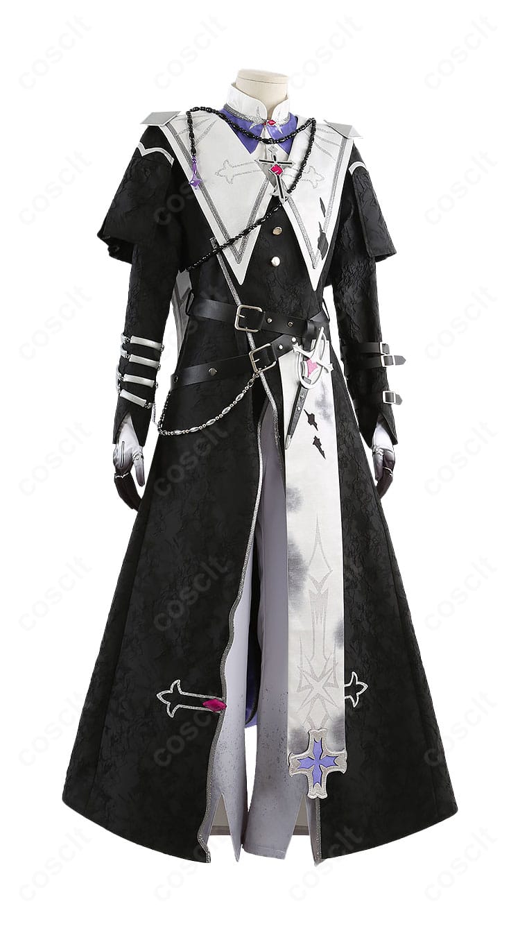 右側ディテール:肩鎧とチェーン装飾、袖口の意匠アップ